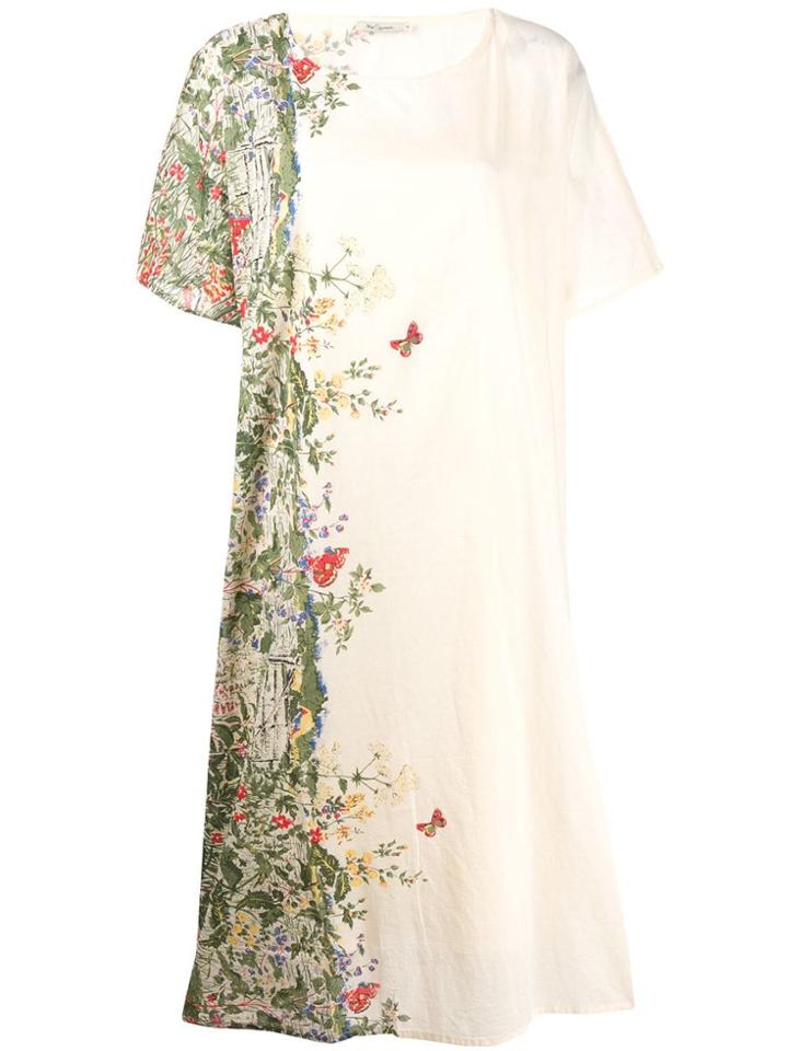 Mes Demoiselles Floral Midi Dress - Neutrals