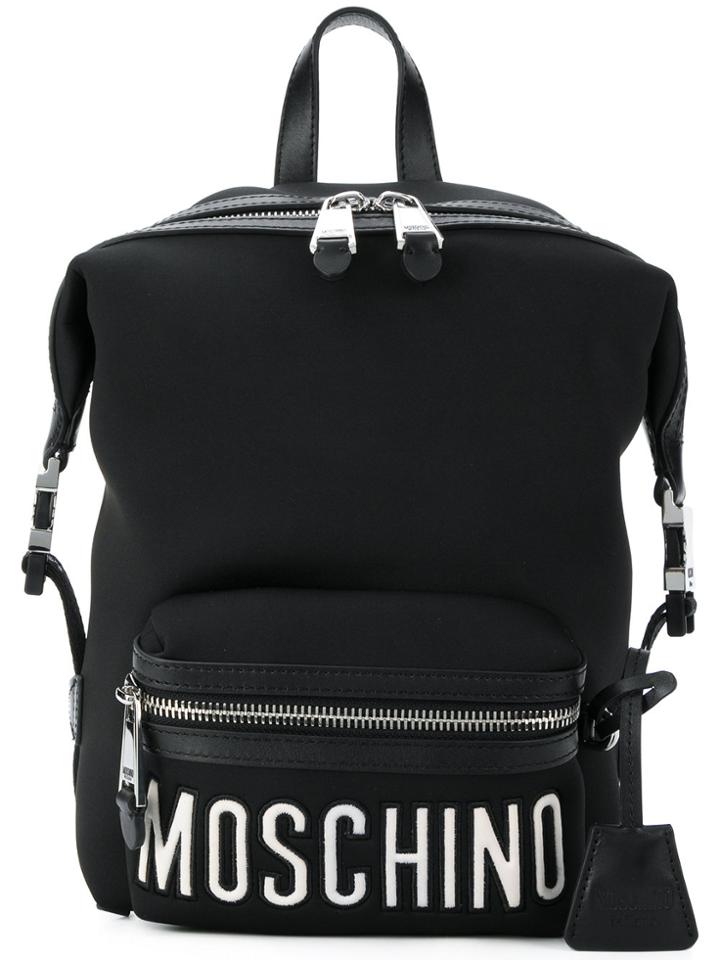 Moschino Front Logo Sports Backpack - Black