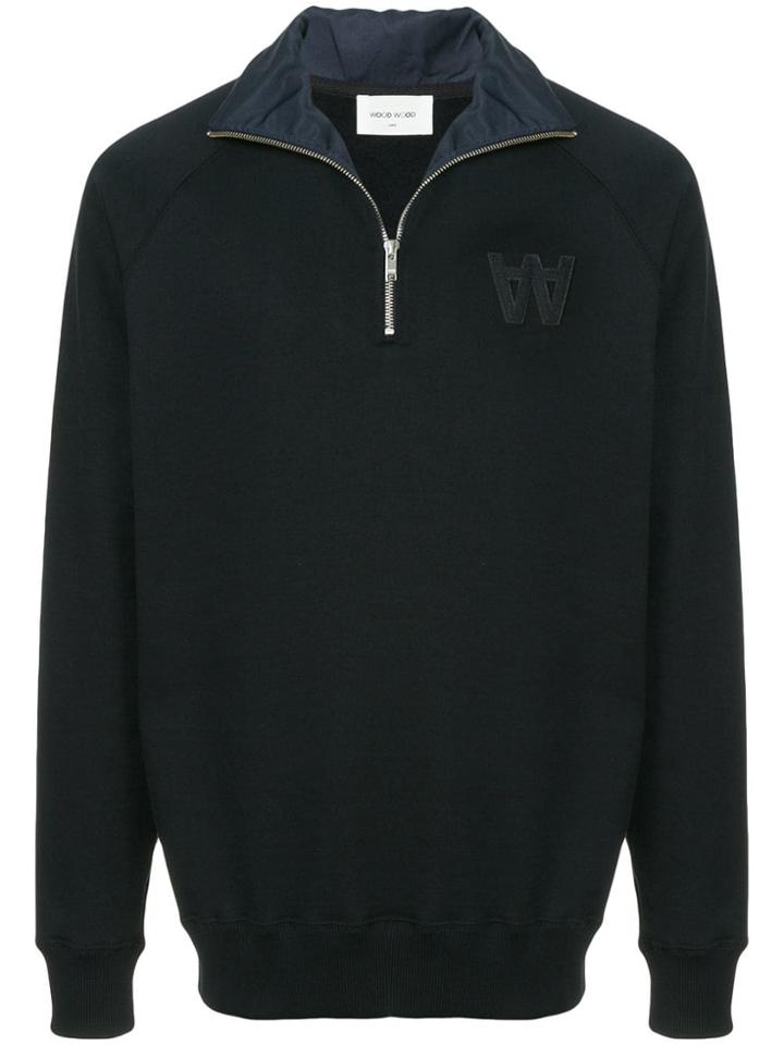 Wood Wood High Neck Sweatshirt - Blue