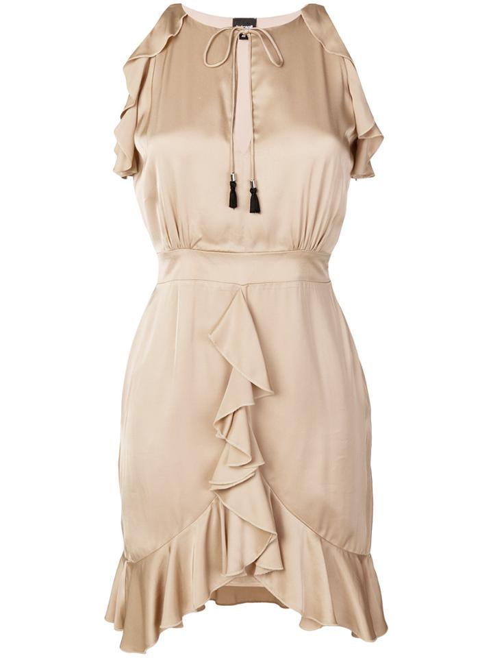 Just Cavalli Frill Trim Mini Dress - Nude & Neutrals