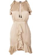 Just Cavalli Frill Trim Mini Dress - Nude & Neutrals