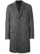 Lanvin Concealed Fastening Overcoat, Men's, Size: 50, Grey, Polyamide/viscose/wool/alpaca