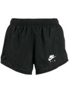 Nike Logo Print Running Shorts - Black