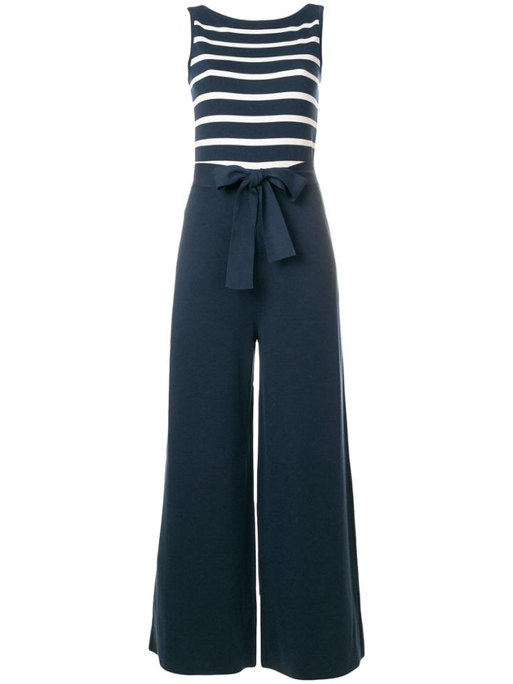 Loro Piana Striped Top Sleeveless Jumpsuit - Blue