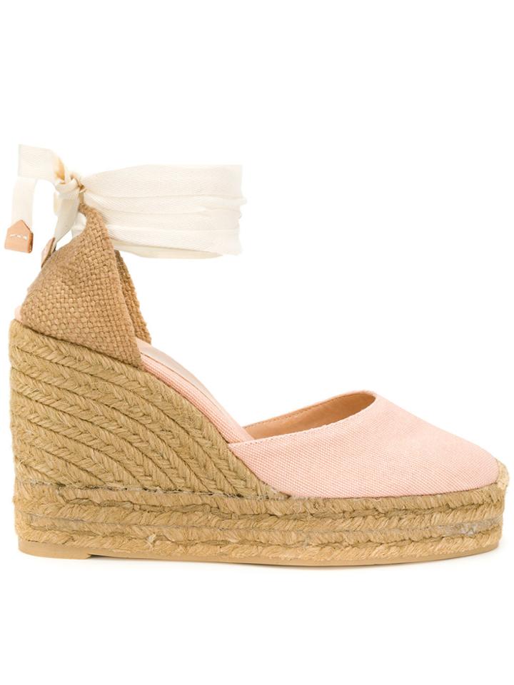 Castañer Carina Wedge Espadrilles - Pink & Purple