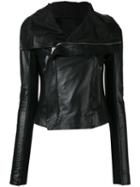 Rick Owens Classic Biker Jacket, Women's, Size: 44, Black, Leather/viscose/cupro