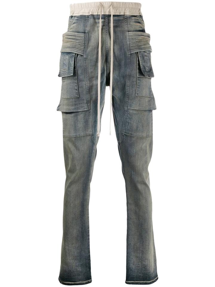 Rick Owens Drkshdw Drop Crotch Jeans - Blue