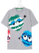 Fendi Kids Bag Bugs Printed T-shirt - Grey