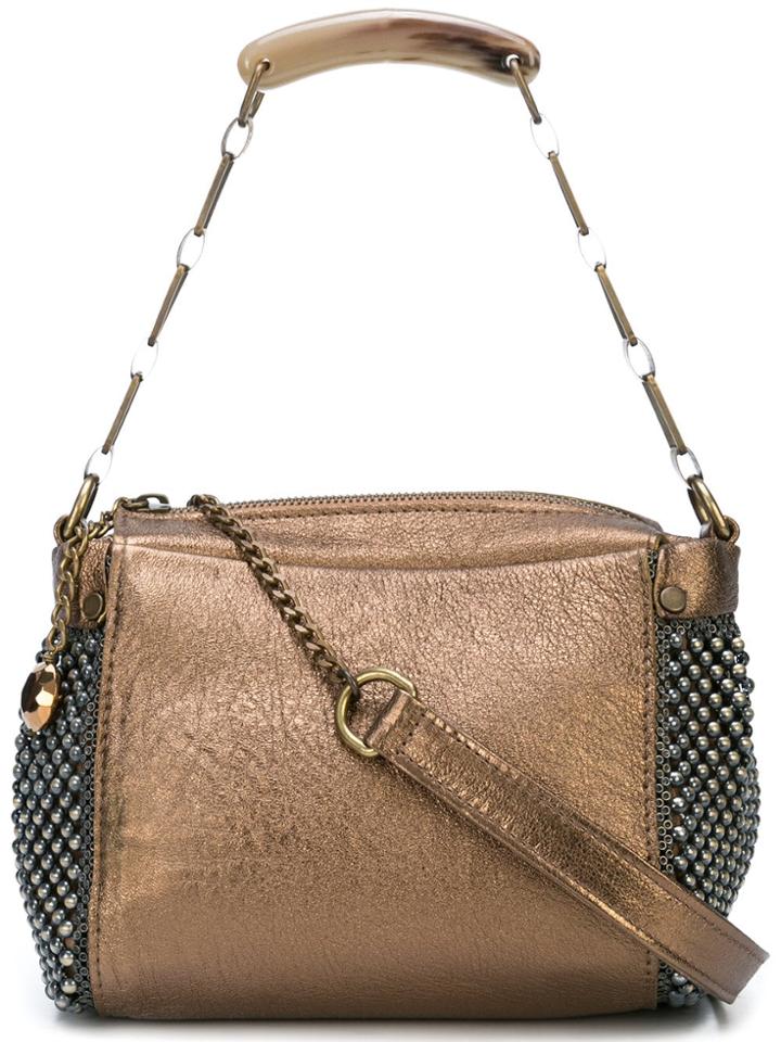 Laura B Bauletto Shoulder Bag - Metallic