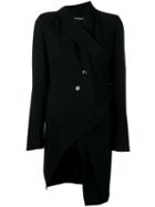 Ann Demeulemeester Asymmetric Tie Jacket, Women's, Size: 38, Black, Nylon/rayon/virgin Wool