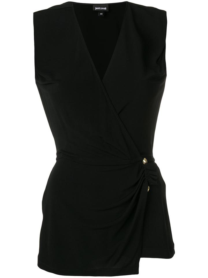 Just Cavalli V-neck Top - Black