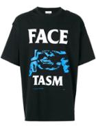 Facetasm - Open-back Printed T-shirt - Men - Cotton - One Size, Black, Cotton