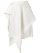 Christian Wijnants - Asymmetric Pleated Skirt - Women - Polyester - 36, Women's, White, Polyester