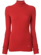 Nina Ricci Cutout-detail Ribbed-knit Turtleneck - Red