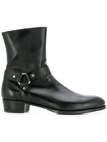 Lidfort Cowboy Inspired Boots - Black