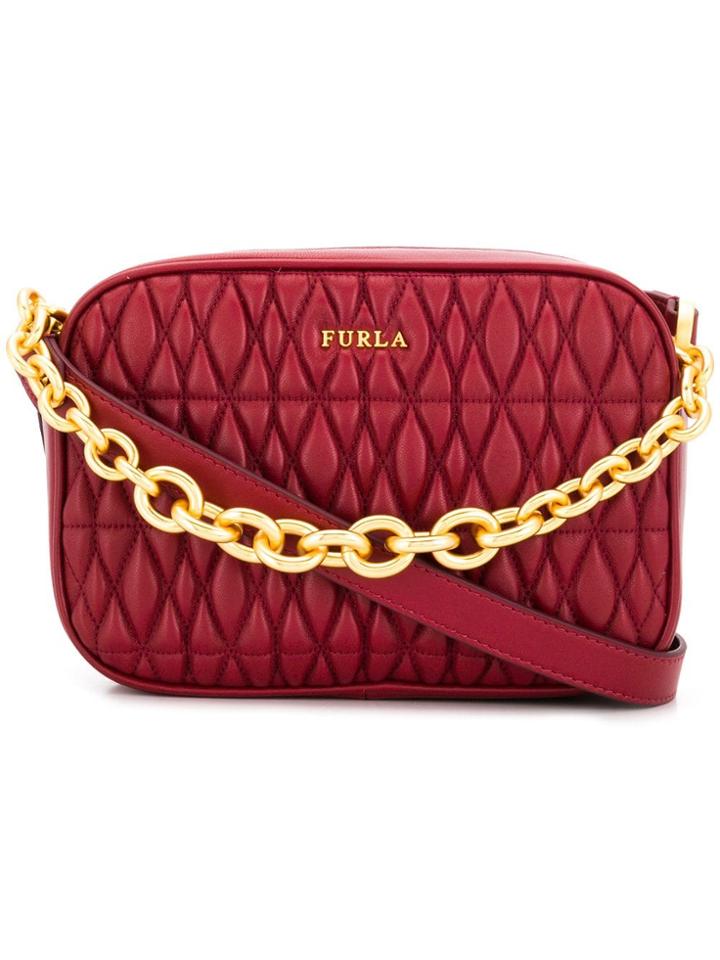 Furla Cometa Quilted Camera Bag - Red