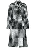 Ellery Bel Air Manstyle Houndstooth Wool And Alpaca Blend Coat - Black