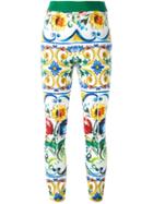 Dolce & Gabbana Majolica Print Cropped Trousers