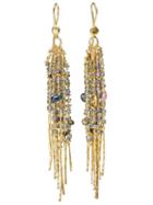 Natasha Collis 18kt Yellow Gold Fringe 'treasure' Earrings