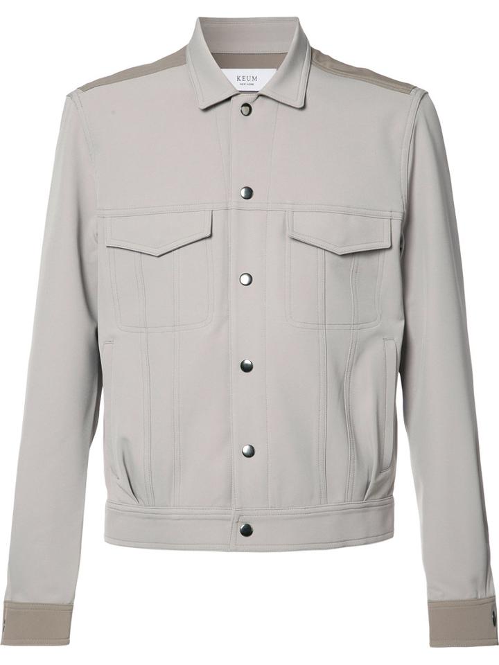 Keum - Buttoned Lightweight Jacket - Men - Polyester/polyurethane - L, Nude/neutrals, Polyester/polyurethane