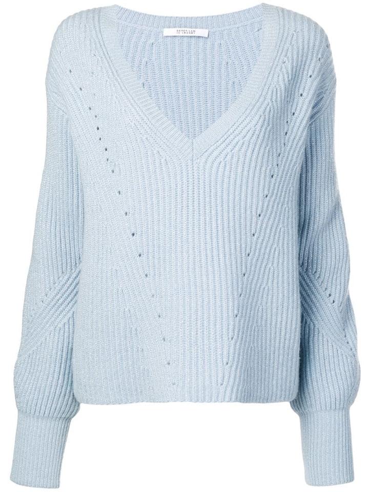 Derek Lam 10 Crosby Ribbed Bell Sleeve Sweater - Blue