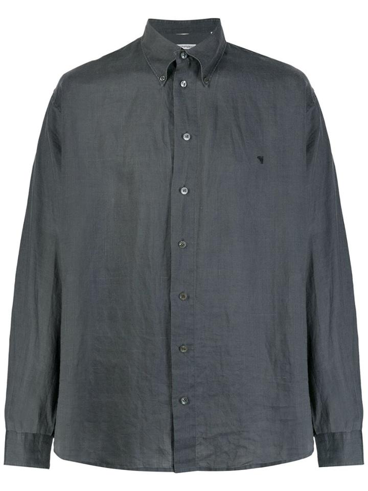 Giorgio Armani Pre-owned 1990s Logo Shirt - Grey
