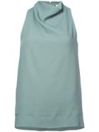 Nomia Sleeveless Cowl Neck Blouse - Green