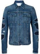 Helmut Lang - Patchwork Sleeve Denim Jacket - Men - Cotton - M, Blue, Cotton