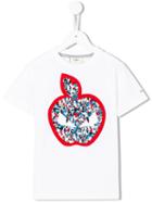 Fendi Kids 'monster' Apple T-shirt, Boy's, Size: 8 Yrs, White