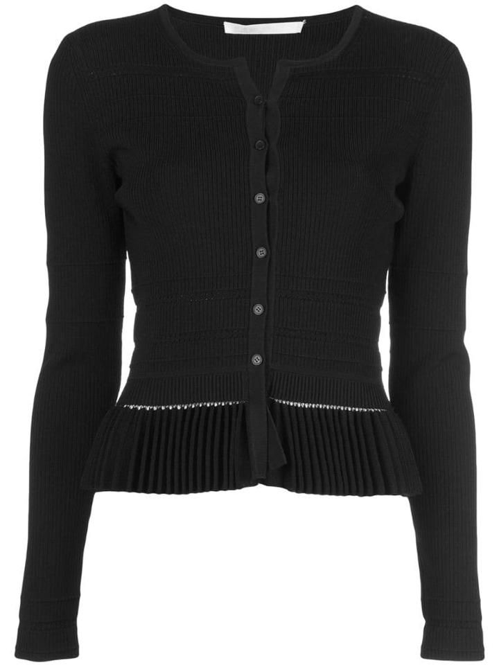 Jason Wu Collection Ribbed Detail Cardigan - Black