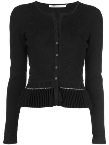 Jason Wu Collection Ribbed Detail Cardigan - Black