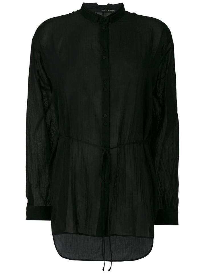 Isabel Benenato Woven Shirt - Black