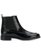 Tod's Perforated Trimmed Ankle Boots - Black