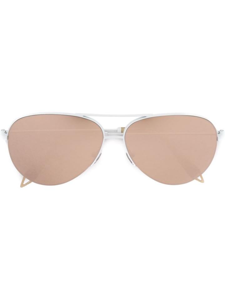 Victoria Beckham Aviator Sunglasses, Women's, White, Metal (other)
