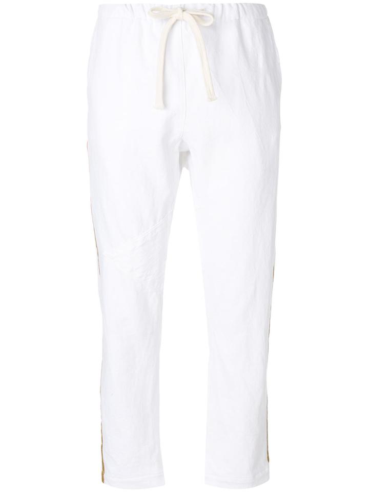 Freecity Drawstring Cropped Trousers - White