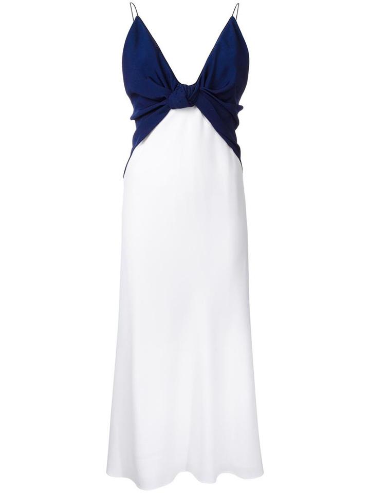 Christopher Esber 'knotted Cami' Dress, Women's, Size: 10, White, Polyester/spandex/elastane