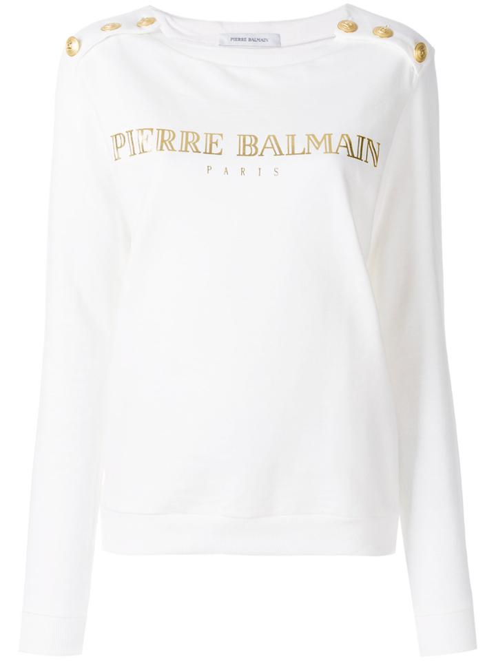 Pierre Balmain Printed Sweatshirt - White