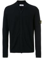 Stone Island Zipped Front Knitted Jumper - Blue