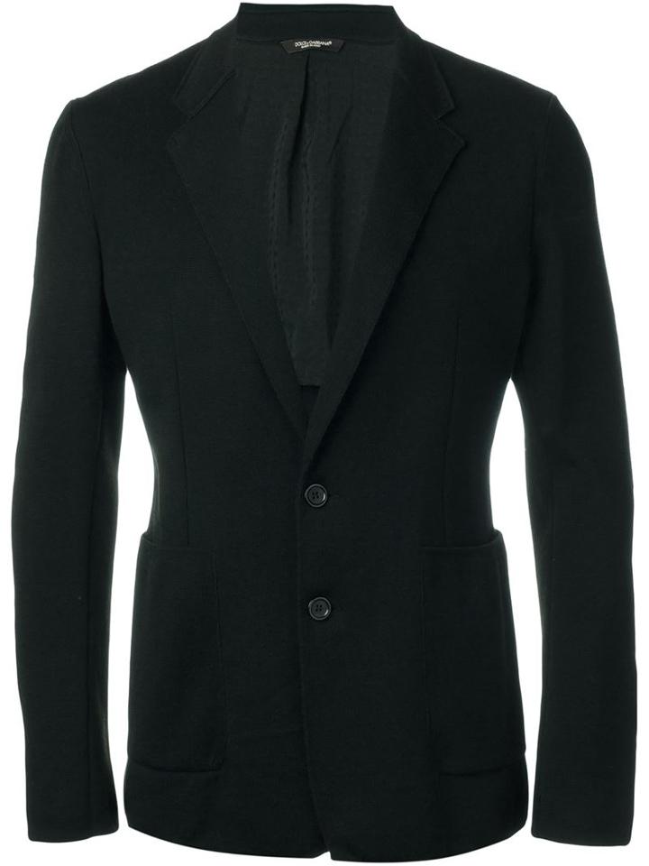 Dolce & Gabbana Fitted Blazer, Men's, Size: 50, Black, Cotton/cupro/polyester