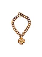 Chanel Vintage Clover Motif Pendant Necklace, Women's, Brown