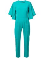 Black Halo Milla Butterfly Sleeve Jumpsuit - Green