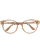 Tom Ford Eyewear Round Clear Frame Glasses - Nude & Neutrals