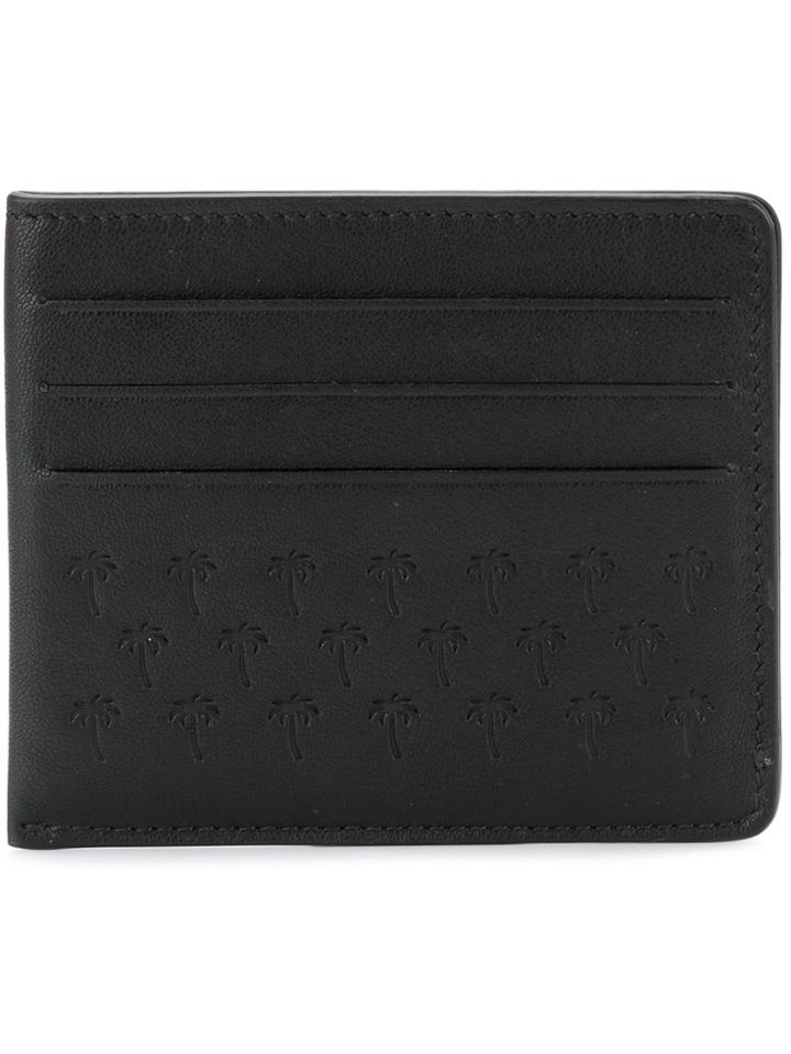 Tomas Maier Palm Tress Embossed Wallet - Black