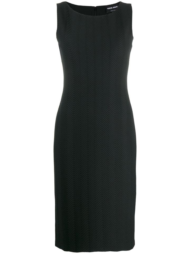 Giorgio Armani Sleeveless Sheath Dress - Black