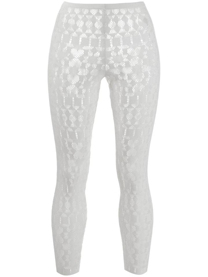 Issey Miyake Pre-owned 2000's Laser-cut Leggings - White