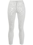 Issey Miyake Pre-owned 2000's Laser-cut Leggings - White