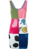 Jeremy Scott Mixed-print Panel Dress, Women's, Size: 44, Cotton/pvc