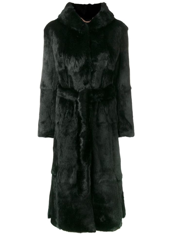 Leqarant Lapin Long Coat - Black