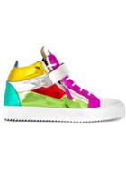Giuseppe Zanotti Design Hi-top Ankle Strap Sneakers, Men's, Size: 41, Patent Leather/leather/rubber