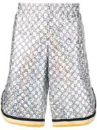 Gucci Gg Track Shorts - Silver